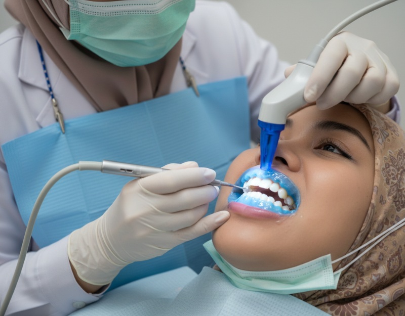 Ilustrasi bleaching gigi - Dela Dental Care